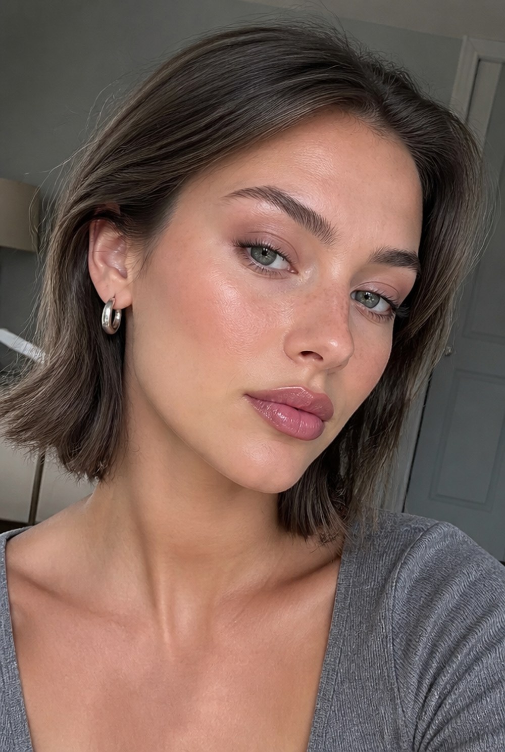 A woman with cool summer coloring