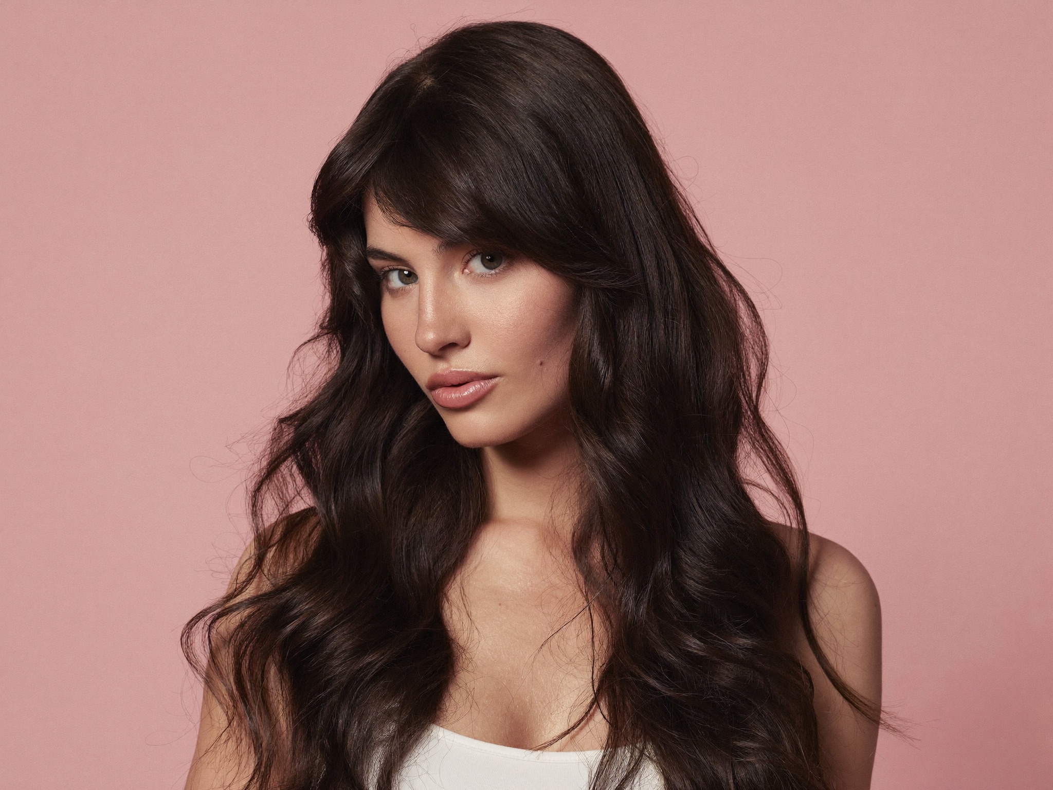 Curtain Bangs for diamond face shape