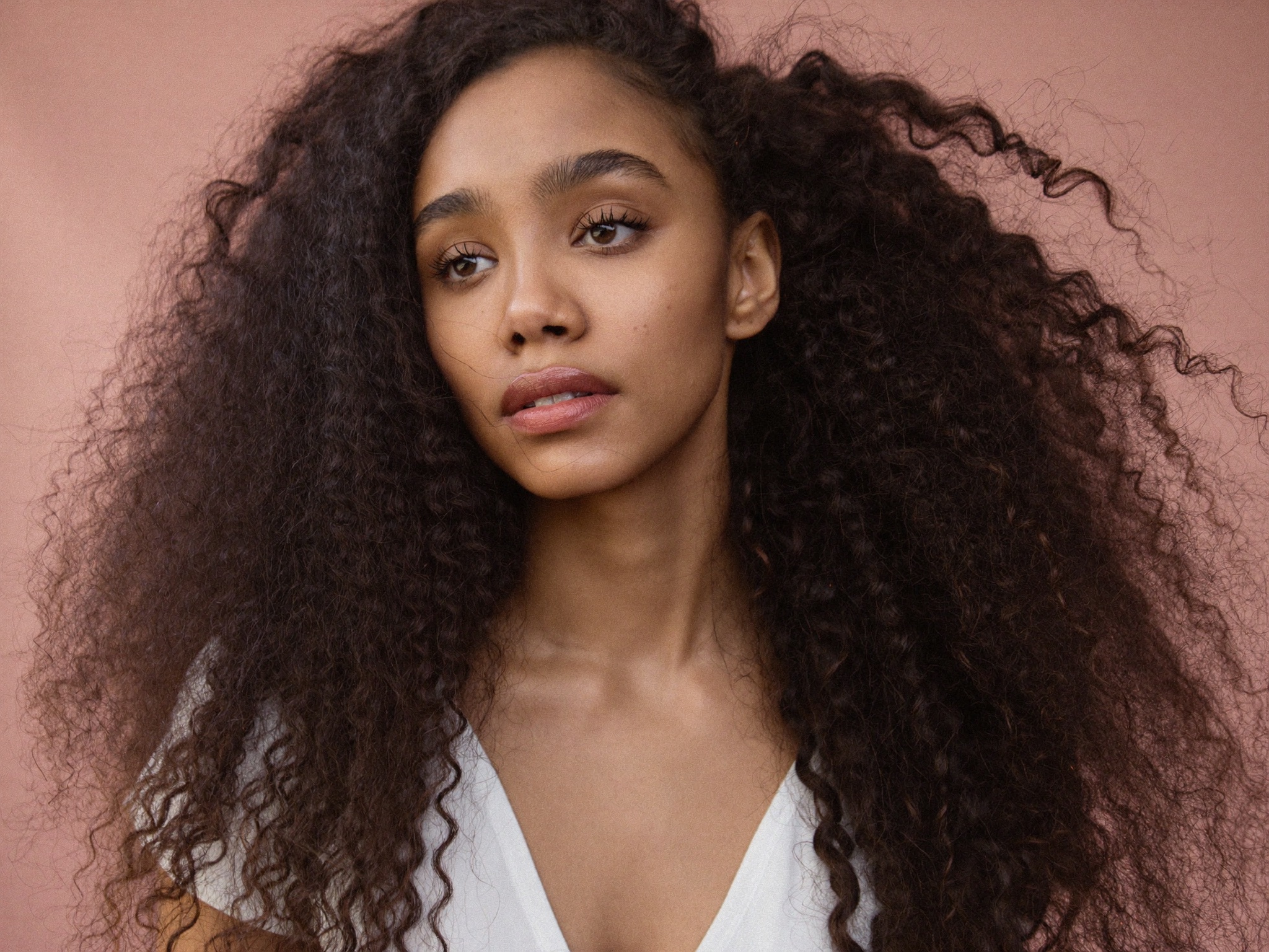 Long Curls for heart face shape