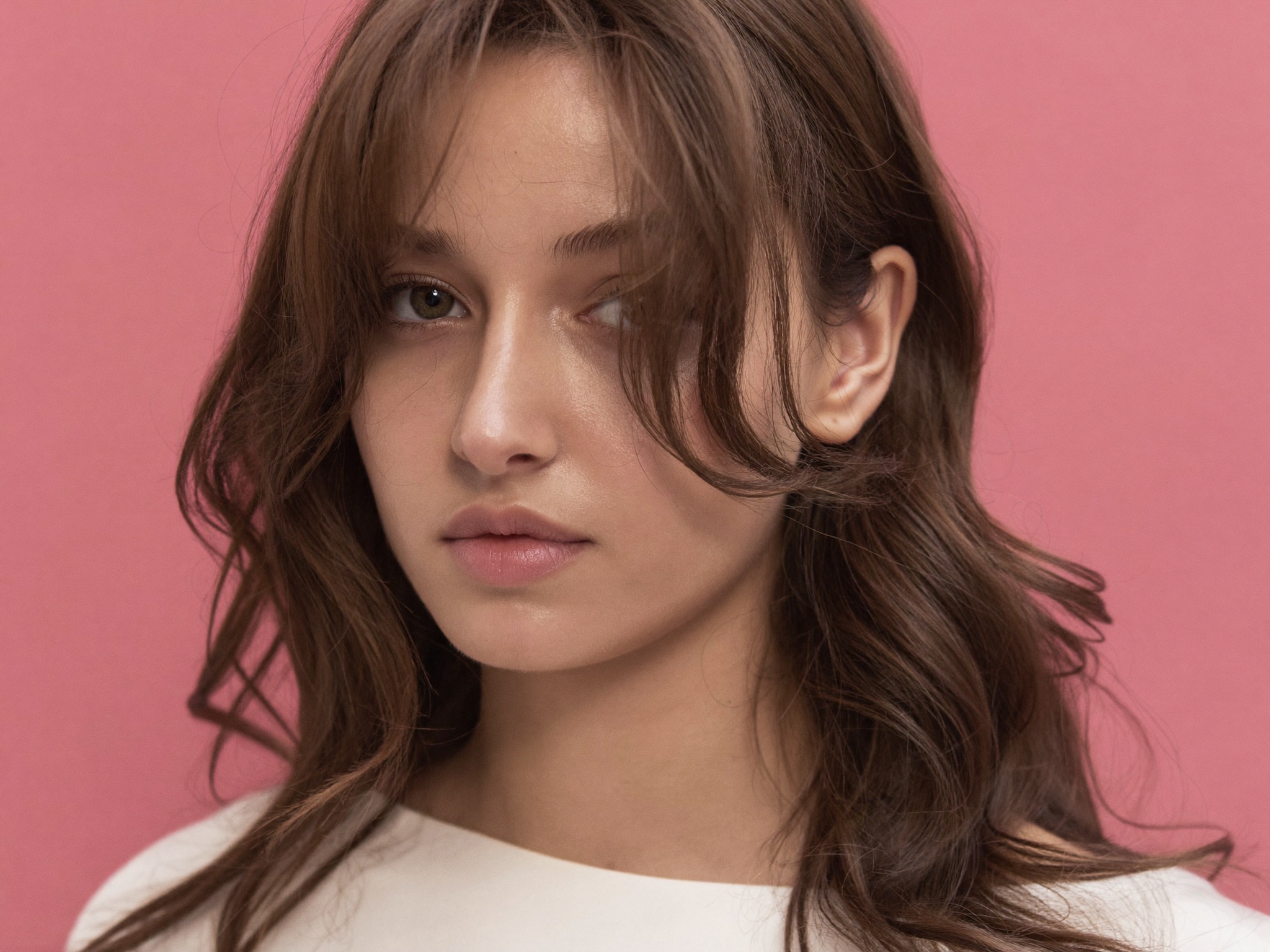 Curtain Bangs for heart face shape