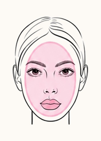Oval face shape example