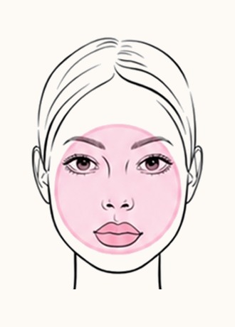 Round face shape example