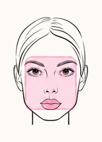 Square face shape example