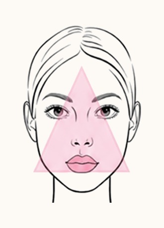Triangle face shape example