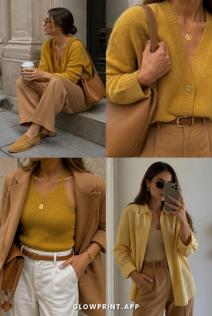 Autumn outfit in Orange + Dusty Rust
