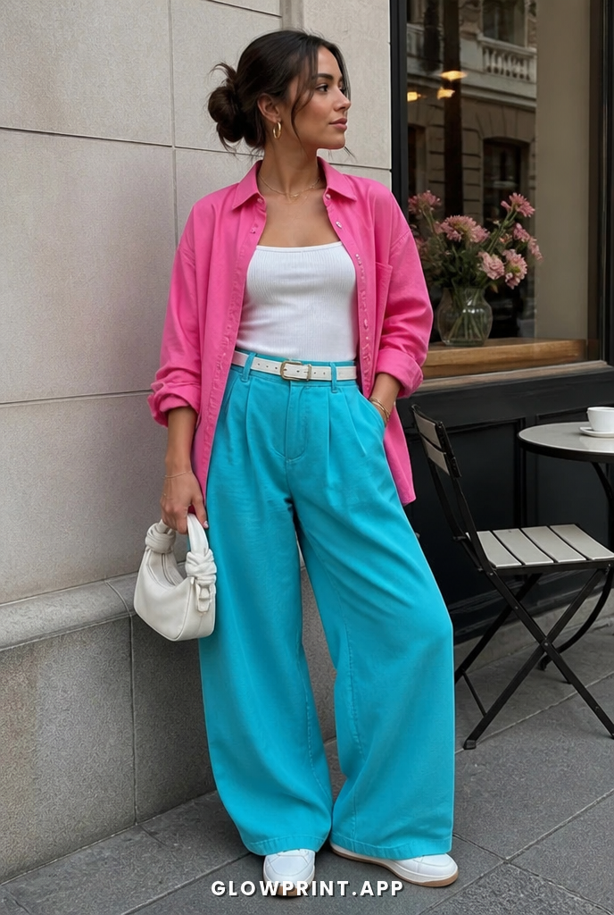 Bright Spring color palette outfit example