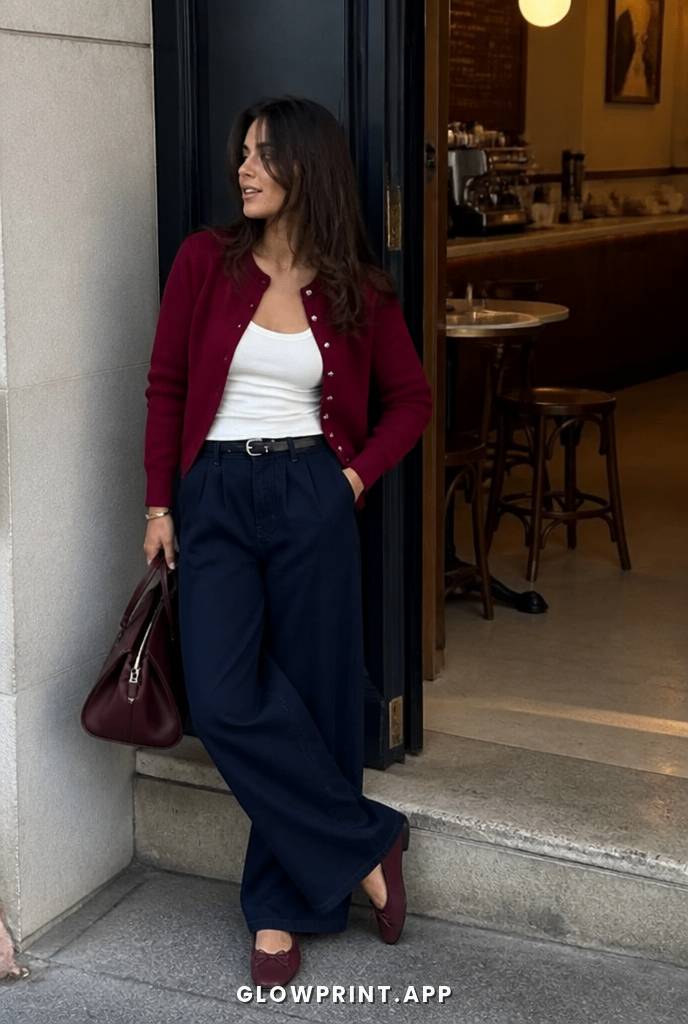 Deep Winter outfit in Rio Red + Pale Chartreuse + Deep Blue