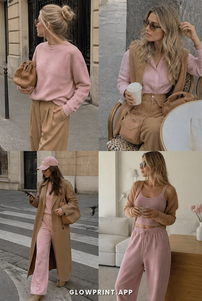 Soft Summer outfit in Pale Red + Dusty Orange