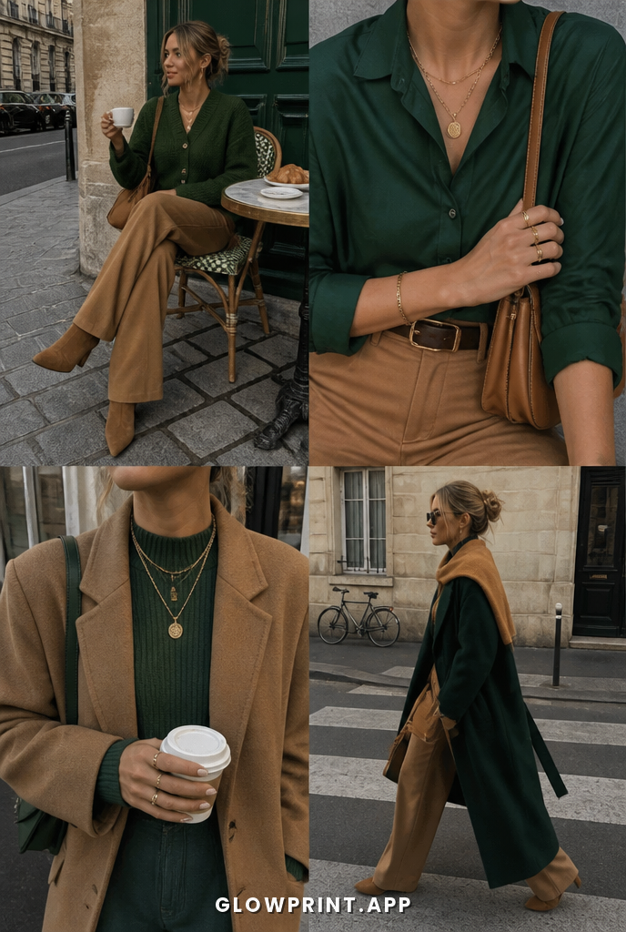 True Autumn outfit in Sage + Dusty Rust