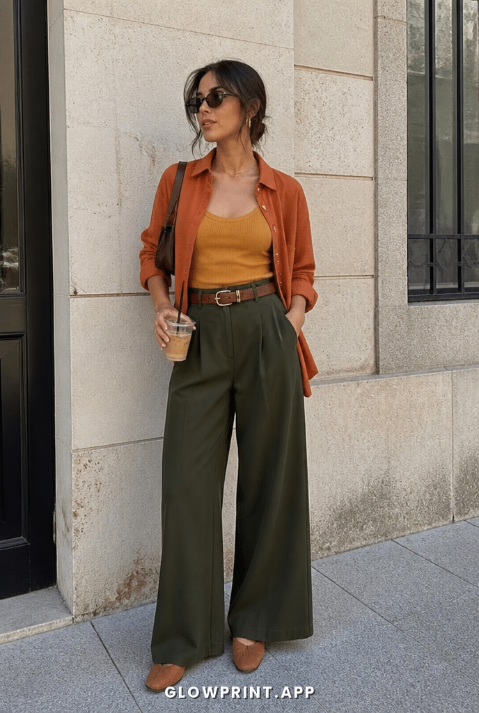 True Autumn color palette outfit example