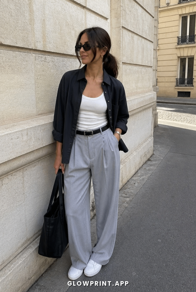 True Winter color palette outfit example