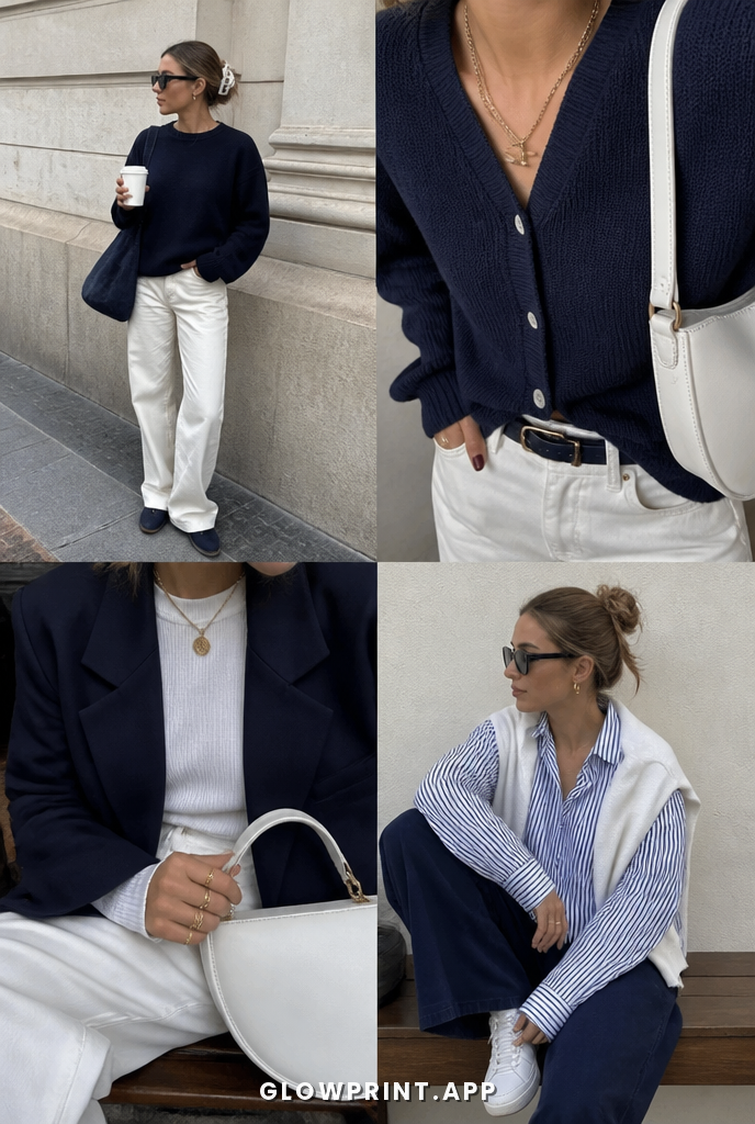 Winter outfit in Deep Blue + Pale Chartreuse