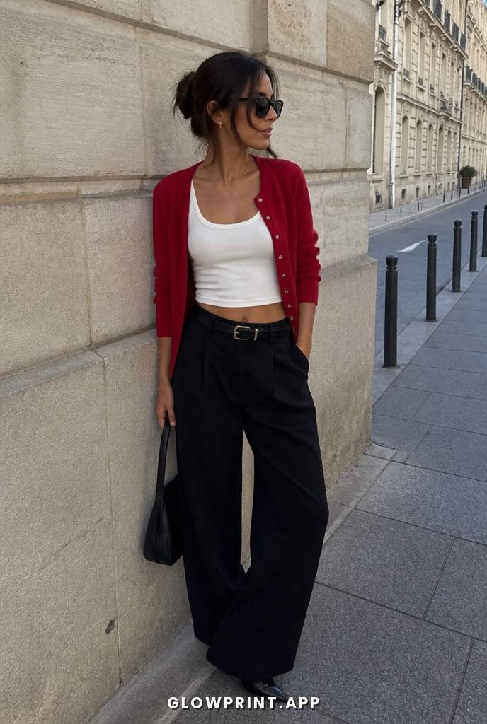 Winter color palette outfit example